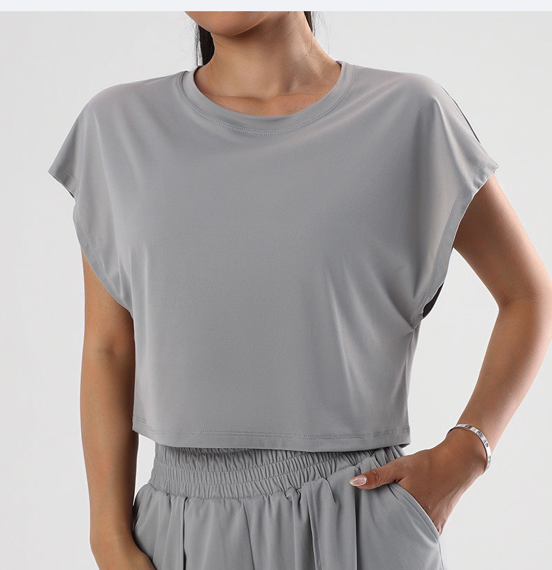 Summer Thin Minimalism Top Women's Quick-drying T-shirt - Chic Angle